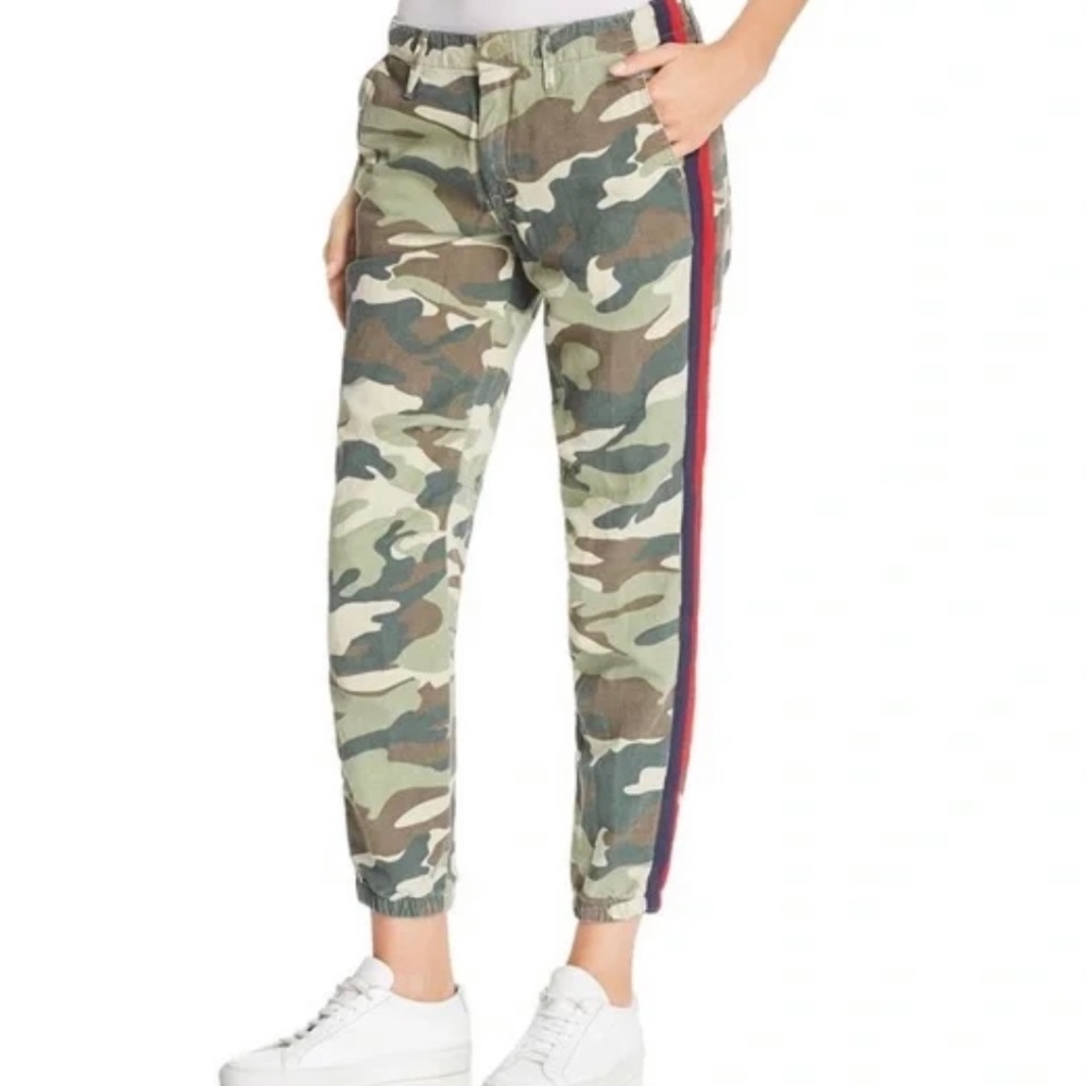 Mother Misfit Camo Side Stripe Cargo Pants
